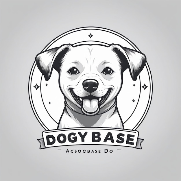 Photo dog logo on a white background