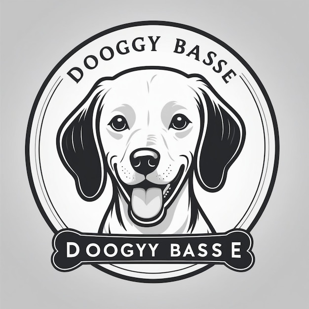 Photo dog logo on a white background