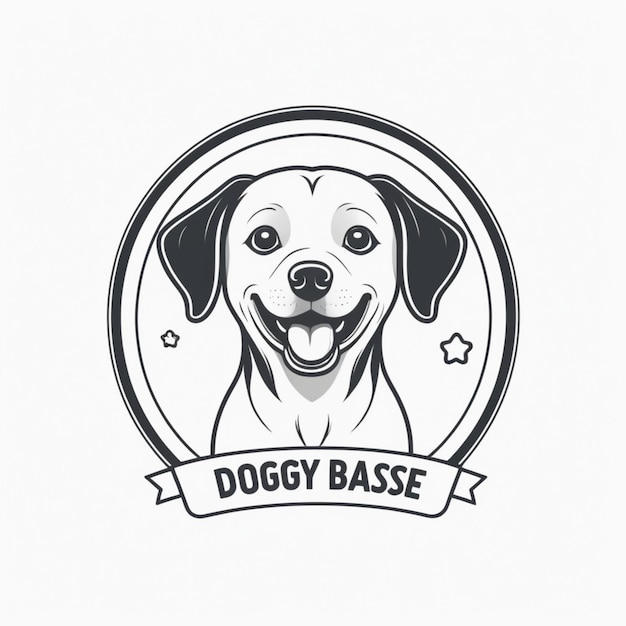 Photo dog logo on a white background