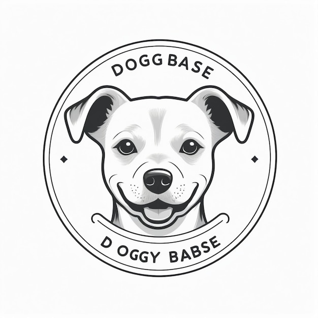 Photo dog logo on a white background