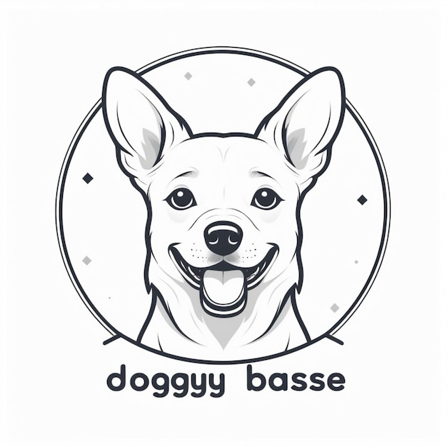 Photo dog logo on a white background