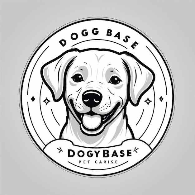 Photo dog logo on a white background