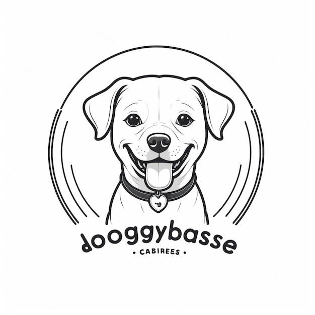 Photo dog logo on a white background