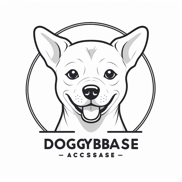 Photo dog logo on a white background