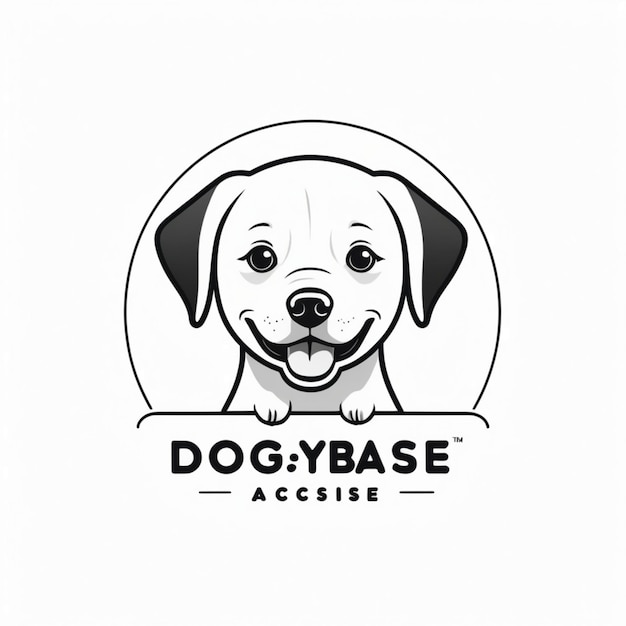 Photo dog logo on a white background