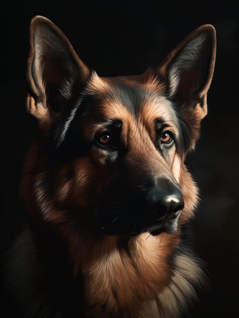 Dog portrait generative ai