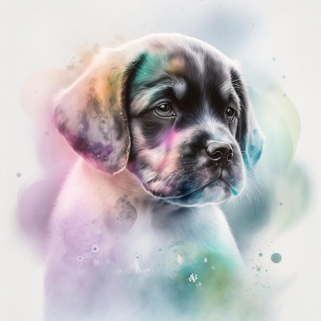 Dog Puppy Cute Abstract Pastel