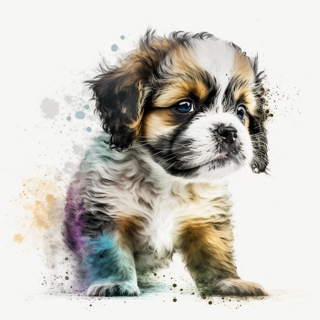 Dog Puppy Cute Abstract Pastel