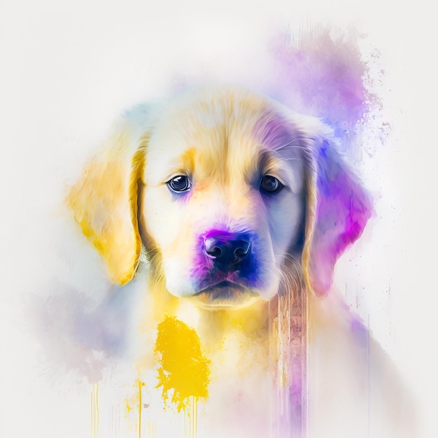 Dog Puppy Cute Abstract Pastel