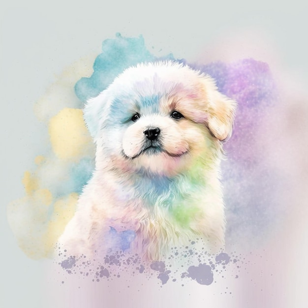 Dog Puppy Cute Abstract Pastel