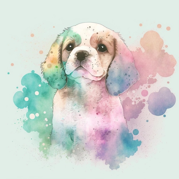 Dog Puppy Cute Abstract Pastel