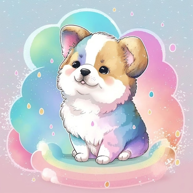 Dog Puppy Cute Abstract Pastel