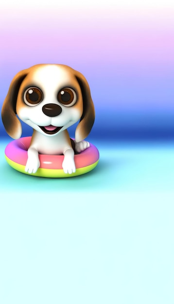 dog tamadog multidog artoon beagle with big eyes and smile