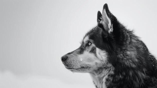 a dog that has a black and white face