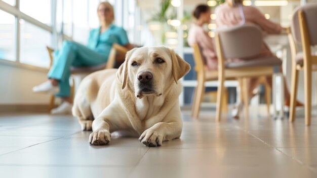 Photo dog in veterinary clinic