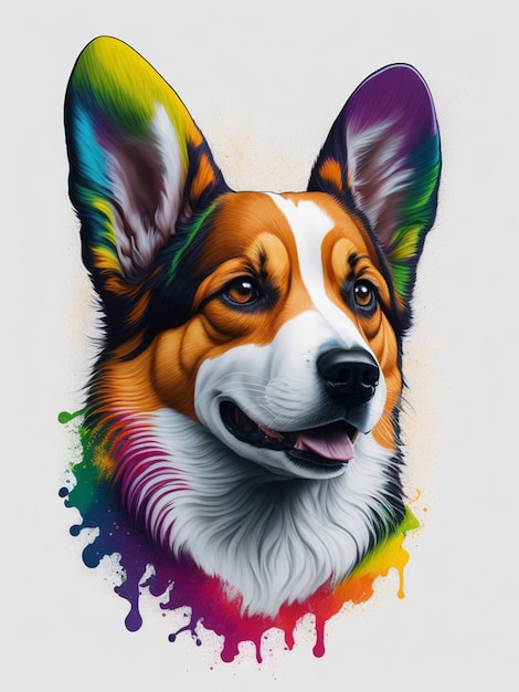 A dog watercolor design illustration