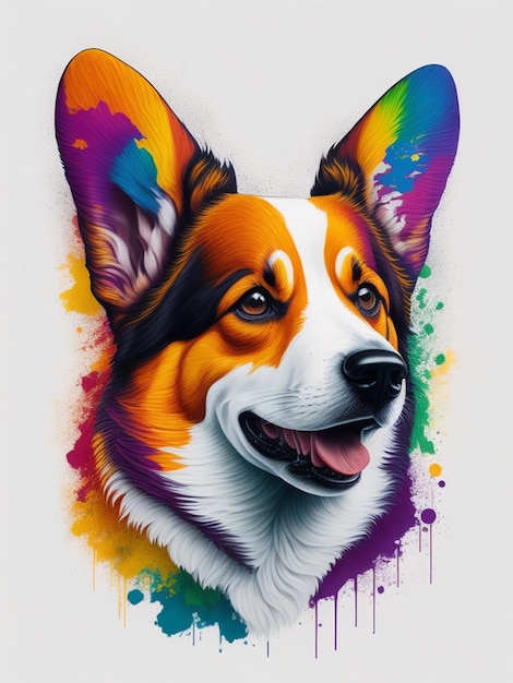 A dog watercolor design illustration