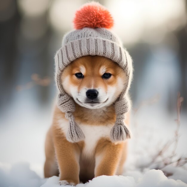 a dog wearing a hat that says  the dog