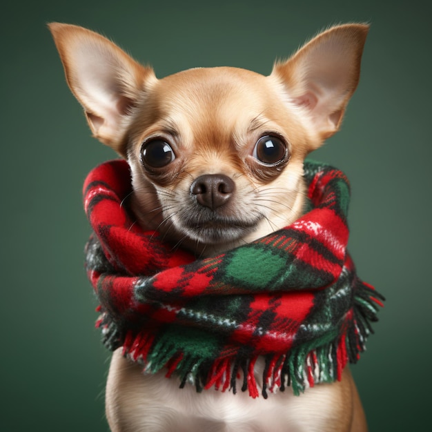 Photo a dog wearing a scarf that says  christmas  on it