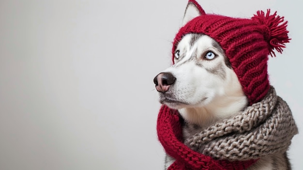 a dog wearing a scarf that says  the dog