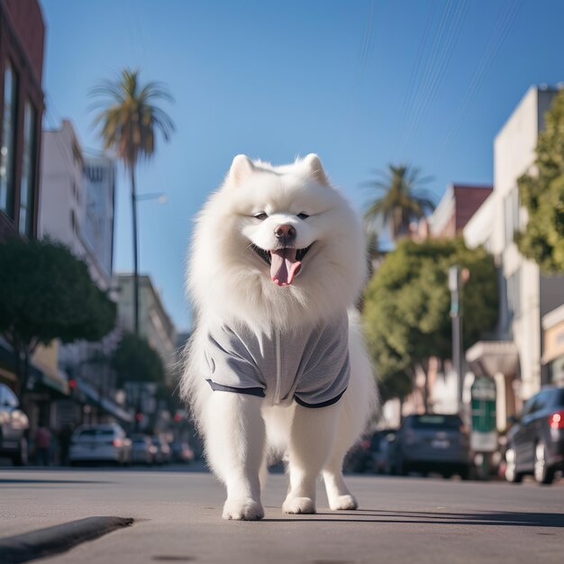 Photo a dog wearing a shirt that says  the name dog  on it