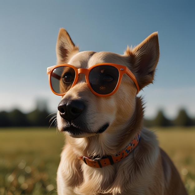 a dog wearing sunglasses