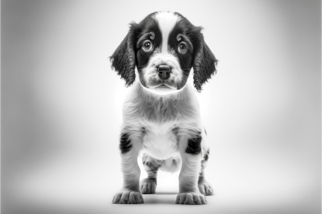 Dog on white background full body with free space Made by AIArtificial intelligence