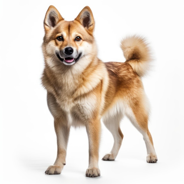 Dog on white background