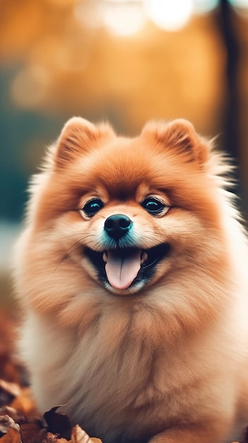 A dog with a big smile on its face