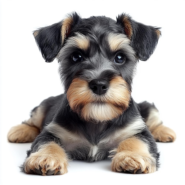 a dog with a brown and black face and a brown nose