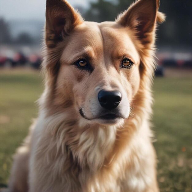 a dog with a brown nose and a black nose