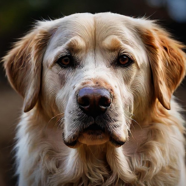 a dog with a brown nose and a brown nose and a brown nose