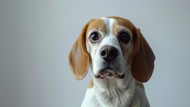 a dog with a brown nose and a white collar