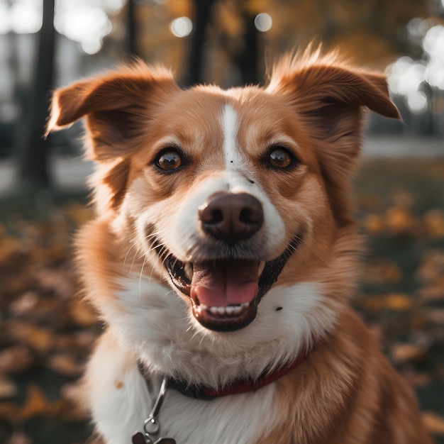 A dog with a collar that says'i'm a dog '