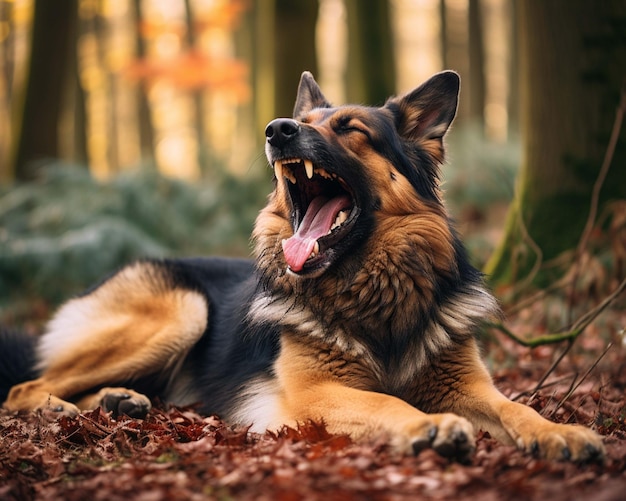 a dog with its mouth open and his mouth open.