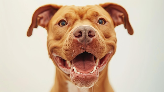 Photo a dog with its mouth open and the tongue is showing its teeth