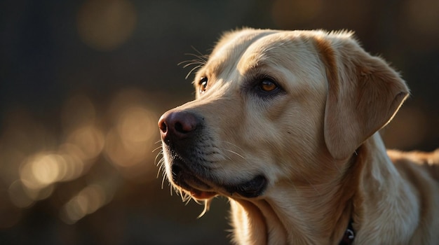 a dog with a long nose and a light reflection on his face