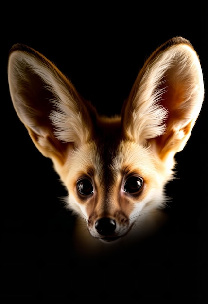 Photo a dog with a pointy ear that is pointing to the left