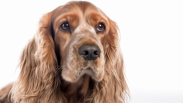 A dog with a white background