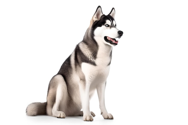 A dog with a white background