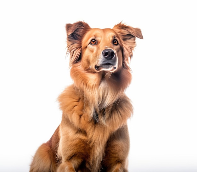 A dog with a white background