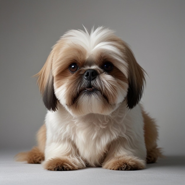 Photo a dog with a white face and a black nose