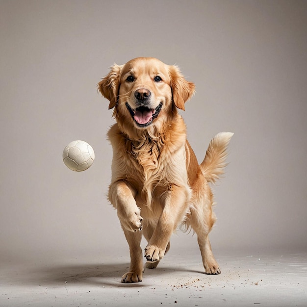 a dog with a yellow ball in his mouth is playing with a tennis ball