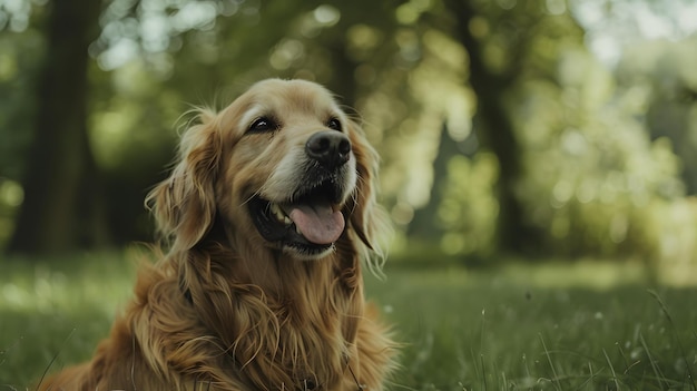 Photo a dog with a yellow lab on his face