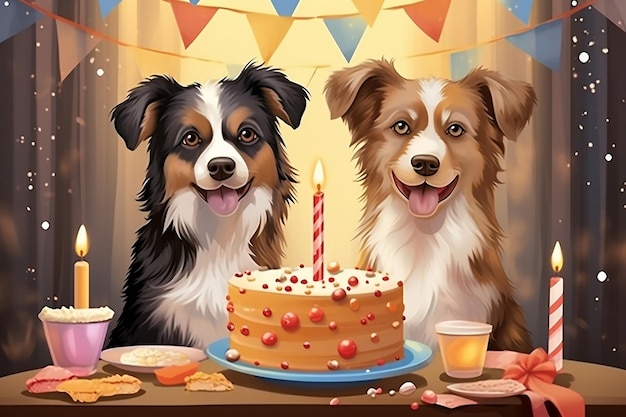 Dog39s Birthday Celebration Generative AI