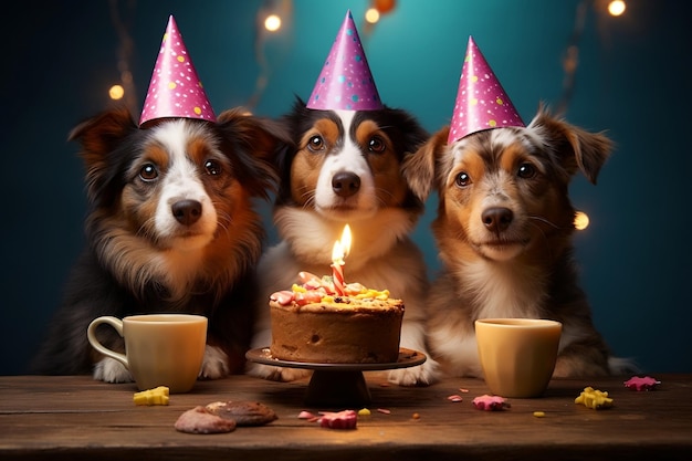 Dog39s Birthday Celebration Generative AI