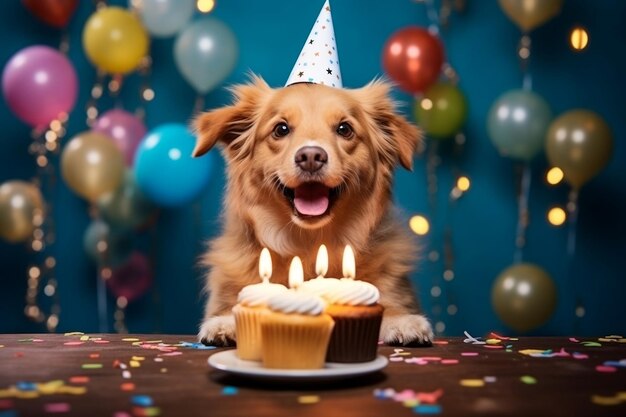 Dog39s Birthday Celebration Generative AI