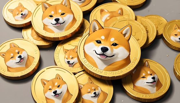 Doge coins illustration