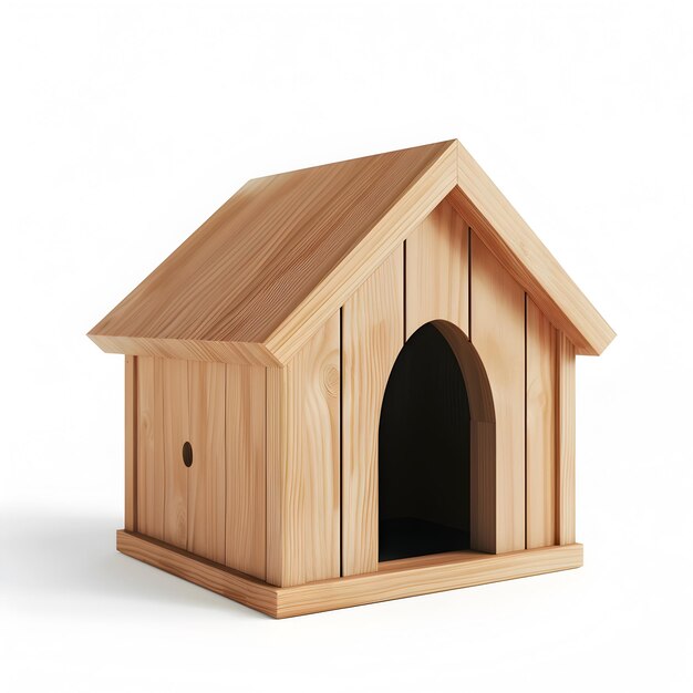 Photo doghouse 3d isolated white background