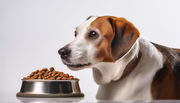 Photo dogs eat dry dog food